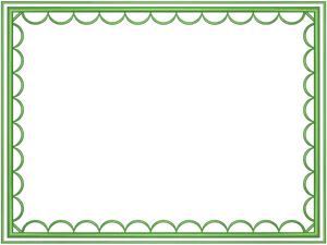 Elegant Green Frame Design PNG Image