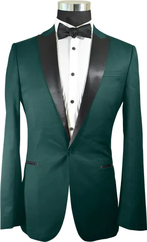 Elegant Green Tuxedo Jacket PNG Image