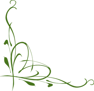 Elegant Green Vine Design PNG Image