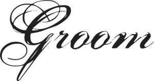 Elegant Groom Calligraphy PNG Image