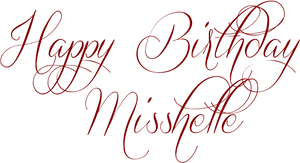 Elegant Happy Birthday Script Font PNG Image