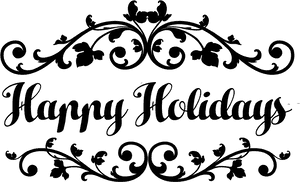 Transparent Happy Holidays Clipart Black And White - Happy Holidays Clipart Black And White, HD Png Download PNG image with transparent background