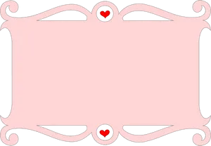 Elegant Heart Frame Design PNG Image