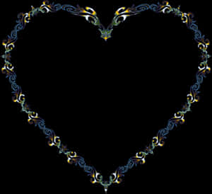 Elegant Heart Outline Decorative Design PNG