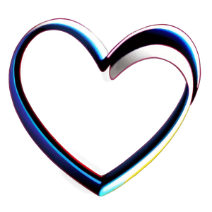 Elegant Heart Outline PNG 33 PNG