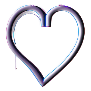 Elegant Heart Outline PNG vkc63 PNG