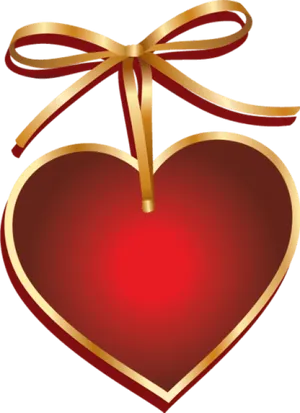 Elegant Heart Pendant Design PNG Image