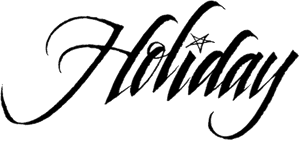 Holiday Png Hd - Holiday Written In Calligraphy, Transparent Png PNG image with transparent background