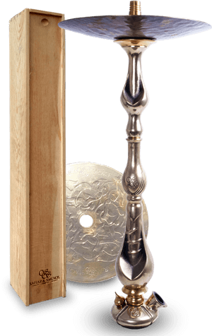 Sahara Smoke Brass Executive Hookah Stem - Sahara Smoke Executive Brass PNG
