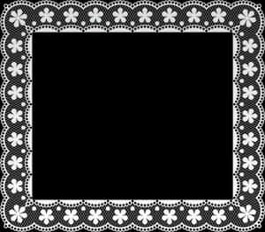 Elegant Lace Border Frame PNG image with transparent background