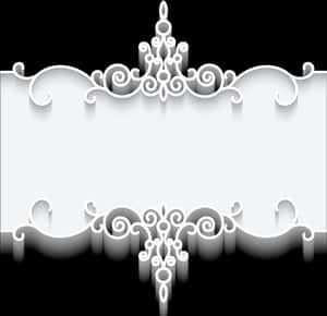 Elegant Lace Design Banner PNG image with transparent background