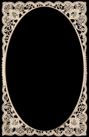 Elegant Lace Frame Design PNG image with transparent background