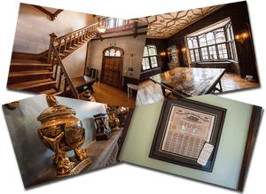 Elegant Mansion Interior Details PNG image with transparent background