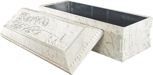 Elegant Marble Coffin PNG Image