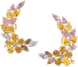Brilliant Diamond Necklace Fancy Color Diamond Earrings - Jewelry Fancy Diamond Png, Transparent Png PNG image with transparent background