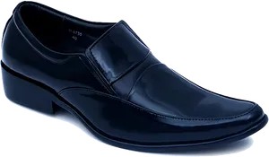 Elegant Mens Dress Shoe Navy Blue PNG Image