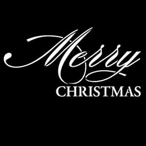 Elegant Merry Christmas Calligraphy PNG image with transparent background