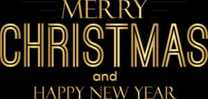 Elegant Merry Christmas Greeting PNG image with transparent background