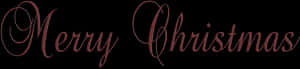 Elegant Merry Christmas Script PNG image with transparent background