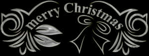 Elegant Merry Christmas Text Design PNG image with transparent background