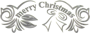 Elegant Merry Christmas Text Design PNG Image