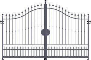 Elegant Metal Gate Design PNG Image