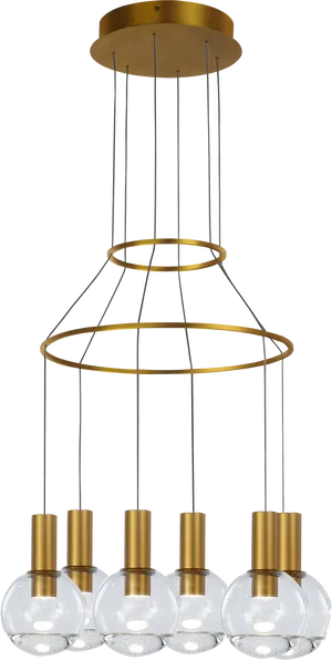 Elegant Modern Chandelier Lighting PNG Image