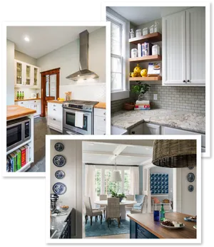 Elegant Modern Kitchen Design Collage PNG Image