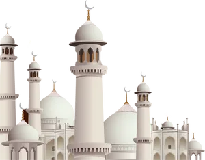 Elegant Mosque Illustration PNG Image