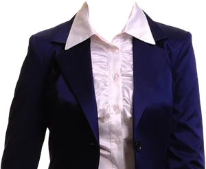 Elegant Navy Suit Formal Attire PNG Image