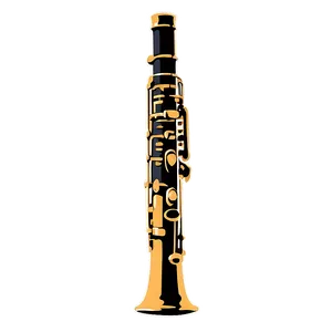 Elegant Oboe Silhouette Png Gih13 PNG Image