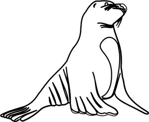 Otter Picture Free Download Black And White Huge Freebie - California Sea Lion Black And White, HD Png Download PNG image with transparent background