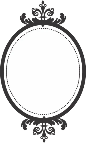 Elegant Oval Frame Design PNG Image