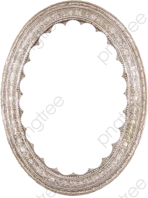 Elegant Oval Frame Design PNG Image