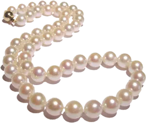 Elegant Pearl Necklace PNG Image