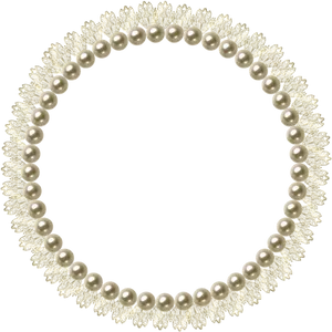 Elegant Pearl Necklace PNG Image