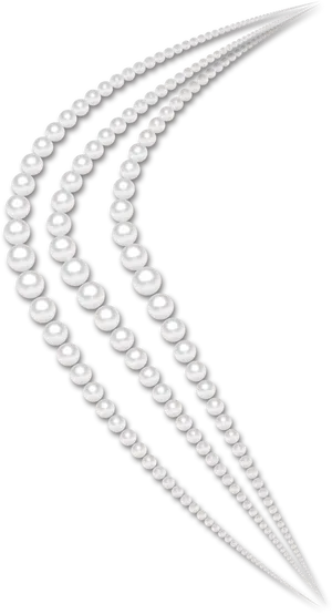 Elegant Pearl Necklaces Graphic PNG Image