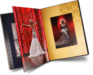 Elegant Photo Album Spread PNG with transparent background