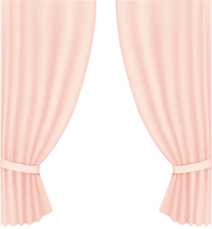 Elegant Pink Curtains Vector PNG Image