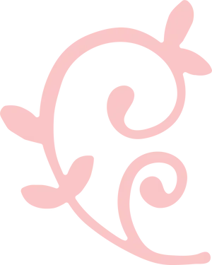 Elegant Pink Flourish Graphic PNG Image