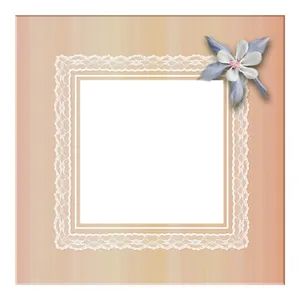 Elegant Pink Framewith Flower Accent PNG Image