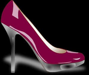 Elegant Pink High Heel Shoe PNG with transparent background