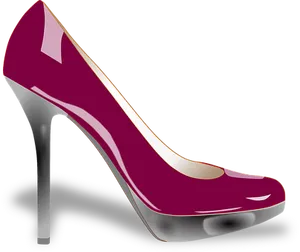 Elegant Pink High Heel Shoe PNG Image