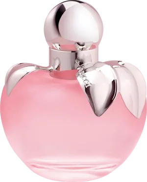 Elegant Pink Perfume Bottle PNG Image