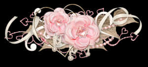 Elegant Pink Rose Arrangement PNG image with transparent background