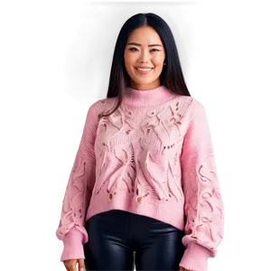 Elegant Pink Sweater Png Jvm PNG Image