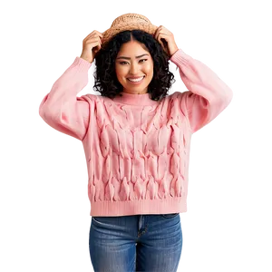 Elegant Pink Sweater Png Rrv68 PNG Image