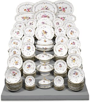 Meissen Porcelain Dinner Service, 189 Pieces - Meissen Porcelain Dinner Set, HD Png Download PNG image with transparent background