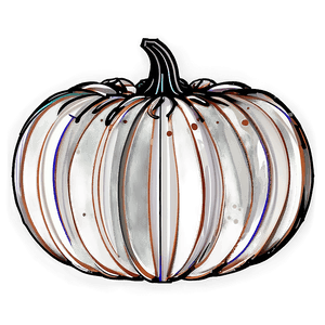 Elegant Pumpkin Outline Design PNG 11 PNG