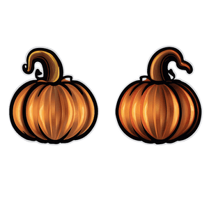Elegant Pumpkin Outline Design PNG 96 PNG